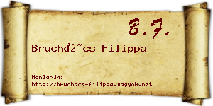 Bruchács Filippa névjegykártya